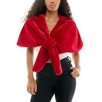 Women's Nina Leonard Faux Fur Stole