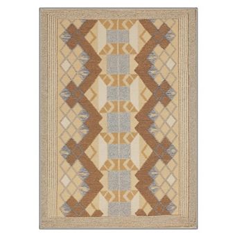 GENIMO Southwestern Geometric Zigzag Area Rug, Washable Rug for Living Room Bedroom