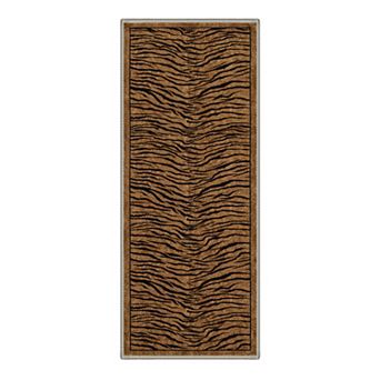 GENIMO Tiger Stripe Area Rug, Animal Print Pattern Washable Rug for Living Room Bedroom