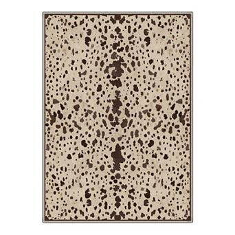 GENIMO Cowhide Spot Area Rug, Speckled Animal Print Washable Rug for Living Room Bedroom