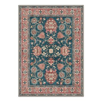 GENIMO Vintage Persian Oriental Floral Medallion Washable Area Rug