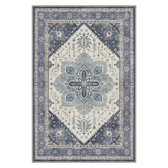 GENIMO Traditional Oushak Medallion Washable Area Rug