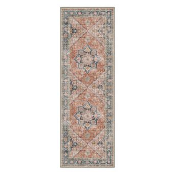 GENIMO Vintage Floral Medallion Persian Washable Area Rug