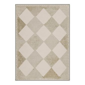 GENIMO Vintage Checkered Diamond Washable Area Rug
