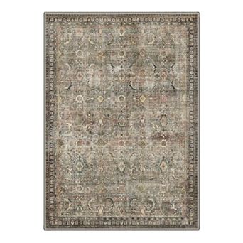 GENIMO Vintage Distressed Pattern Area Rug, Soft Non Slip Indoor Rug