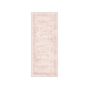 GENIMO Vintage Distressed Medallion Border Washable Area Rug