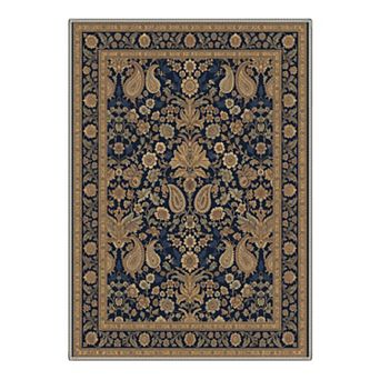 GENIMO Washable Oriental Floral Area Rug, Non Slip Low Pile Stain Resistant Carpet