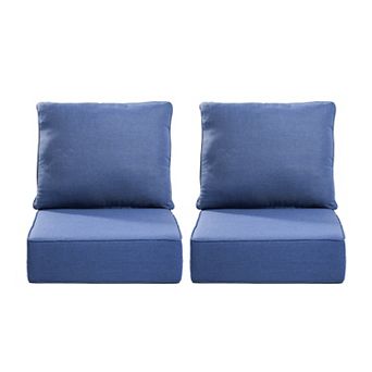 24 x 24 x 6 in 4 pc CushionGuard Deep Seating Outdoor Lounge Chair Replacement Cushions