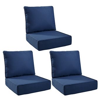 6 pc 24 x 24 x 6 in Thick Outdoor Deep Seat Cushion Seat & Back Patio Furniture Cushion