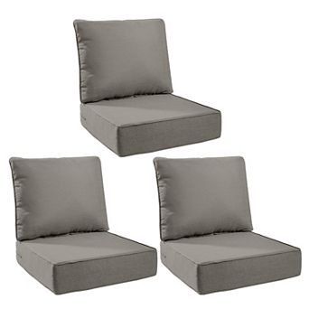 6 pc 24 x 24 x 6 in Thick Outdoor Deep Seat Cushion Seat & Back Patio Furniture Cushion