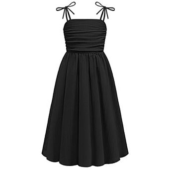 Arshiner Girls Maxi Dresses Spaghetti Strap Ruffle Hem Sleeveless Flowy Summer Cami Dress