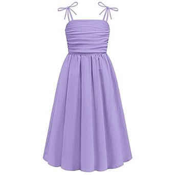 Arshiner Girls Maxi Dresses Spaghetti Strap Ruffle Hem Sleeveless Flowy Summer Cami Dress