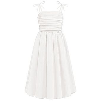 Arshiner Girls Maxi Dresses Spaghetti Strap Ruffle Hem Sleeveless Flowy Summer Cami Dress