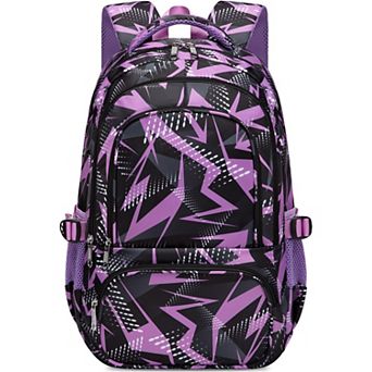 School Backpack Laptop Bag Geometric