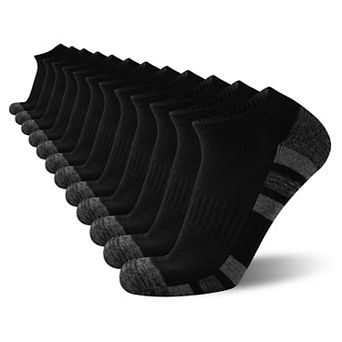 12 Pairs Ankle Socks Low Cut Cushioned Breathable Casual Unisex