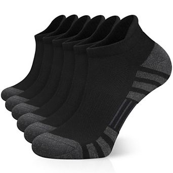 6 Pairs Ankle Running Socks Cushioned Breathable Low Cut Sports Tab Unisex