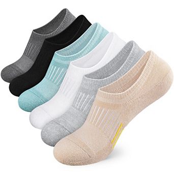 6 Pairs No Show Athletic Running Ankle Socks Women
