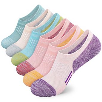 6 Pairs No Show Athletic Running Ankle Socks Women