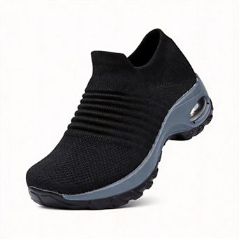 Women Slip On Walking Sneakers Mesh Arch Support Cushioned Lightweight