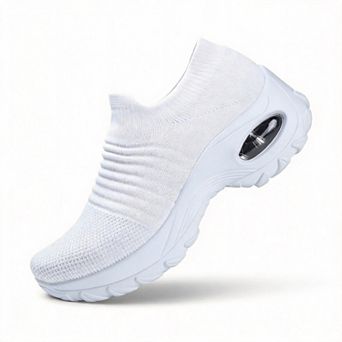 Women Slip On Walking Sneakers Mesh Arch Support Cushioned Lightweight