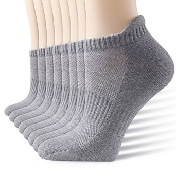 8 Pairs Ankle Athletic Running Socks Impact Absorbing Breathable