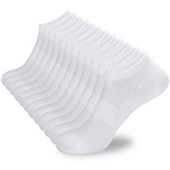 12 Pairs Ankle Socks No Show Low Cut Athletic Liner Non Slip