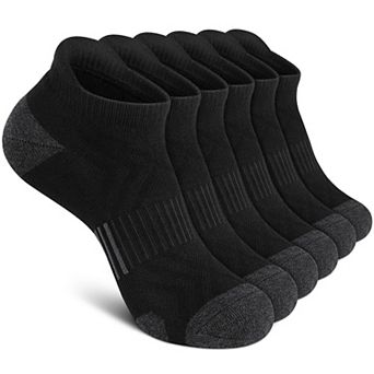 6 Pairs Athletic Ankle Socks Cushioned Breathable Arch Support