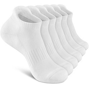 6 Pairs Athletic Ankle Socks Cushioned Breathable Arch Support