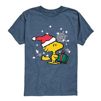Boys 8-20 Peanuts Woodstock Christmas Present Short Sleeve Graphic Tee