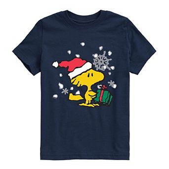 Boys 8-20 Peanuts Woodstock Christmas Present Short Sleeve Graphic Tee