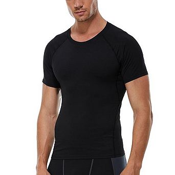 Men's Compression Short Sleeve Workout T-Shirt Quick-Dry Athletic Training Shirt