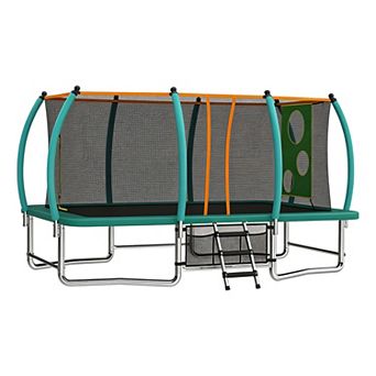 Yurblax 10x16FT Rectangular Trampoline w/ Target Cloth, ASTM Certified