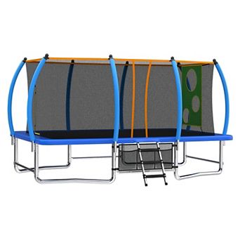 Yurblax 8x14FT Trampoline w/ Target Cloth & Football