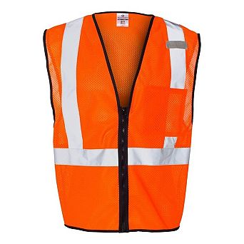 Kishigo Single Pocket Zipper Mesh Class 2 Vest