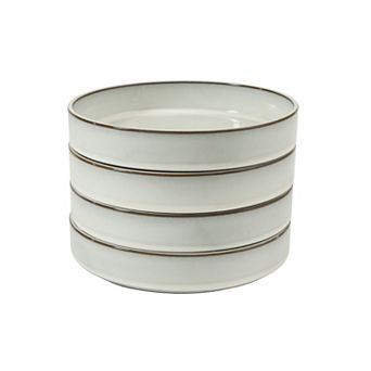 Bloomhouse Santorini Mist 4 pc Terracotta Reactive Dinner Bowl Set