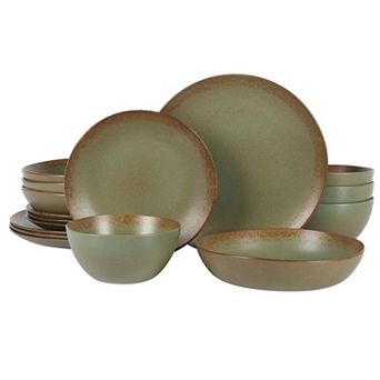 Bloomhouse Palermo Sun 16 pc Reactive Stoneware Plates and Bowls Set