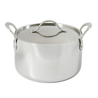 Bloomhouse 8-qt Tri Ply Stainless Steel Stock Pot with Lid Dishwasher Safe