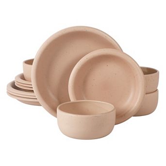 Bloomhouse Corsica Clay 12 pc Reactive Glaze Dinnerware Set