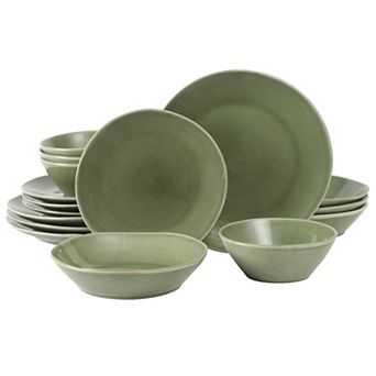 Bloomhouse Montecito Breeze 16 pc Reactive Stoneware Dinnerware Set