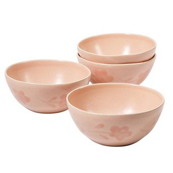 Bloomhouse Porto Petals Portugal 4 pc Reactive Stoneware Cereal Bowl Set
