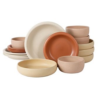 Bloomhouse Corsica Clay 16 pc Dinnerware Set 4 Asst Colors
