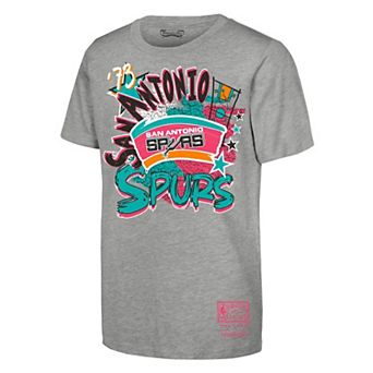 Toddler Mitchell & Ness Heather Gray San Antonio Spurs Play by Play T-Shirt