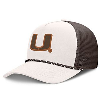 Men's Fanatics Natural Miami Hurricanes Bronco Trucker Adjustable Hat