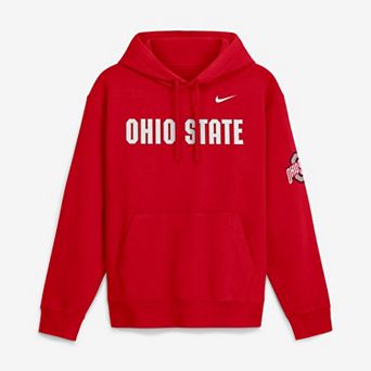 Men's Nike Scarlet Ohio State Buckeyes 2026 Sideline Club Fleece Hoodie
