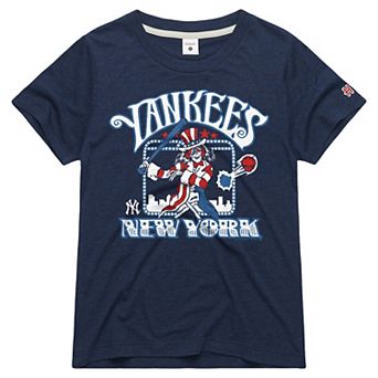 Women's Homage x Grateful Dead Navy New York Yankees Americana Tri-Blend T-Shirt
