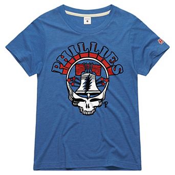Women's Homage x Grateful Dead Royal Philadelphia Phillies Americana Tri-Blend T-Shirt