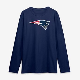 Men's Logo Athletic Navy New England Patriots Primary Logo Long Sleeve T-Shirt