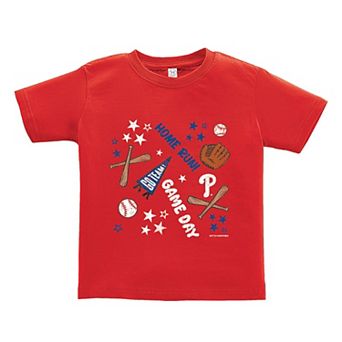 Toddler Soft as a Grape Red Philadelphia Phillies Home Run T-Shirt