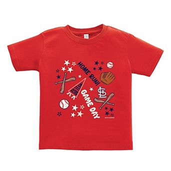 Toddler Soft as a Grape Red St. Louis Cardinals Home Run T-Shirt