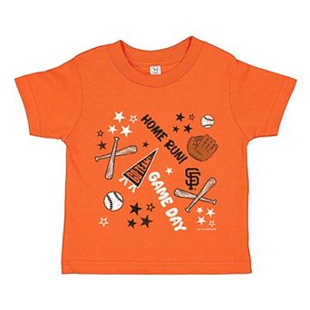 Toddler Soft as a Grape Orange San Francisco Giants Home Run T-Shirt